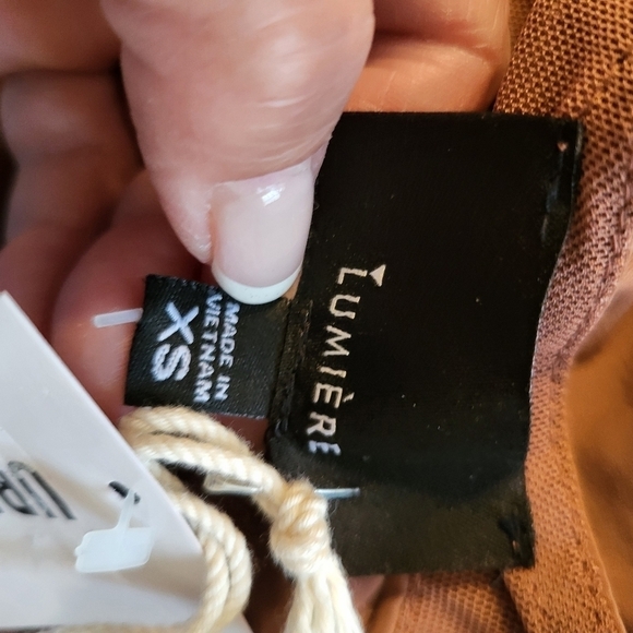 NWT Lumiere Urban Outfitters XS Silky Cocoa Ruched Dress - Picture 15 of 15